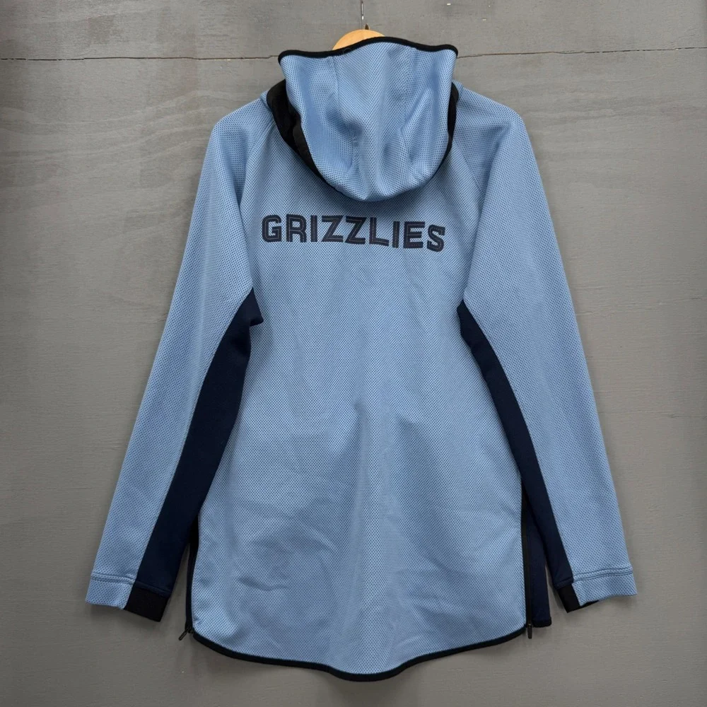 Nike Blue Memphis Grizzlies Zip Showtime Therma Flex Performance Hoodie Large - Picture 2 of 6